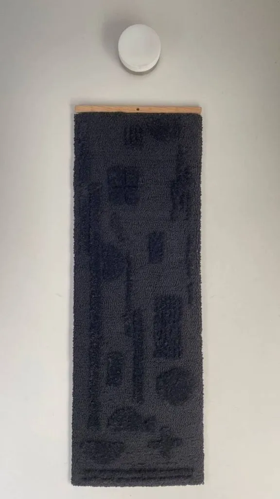 Декоративное панно из хлопка «Черный»