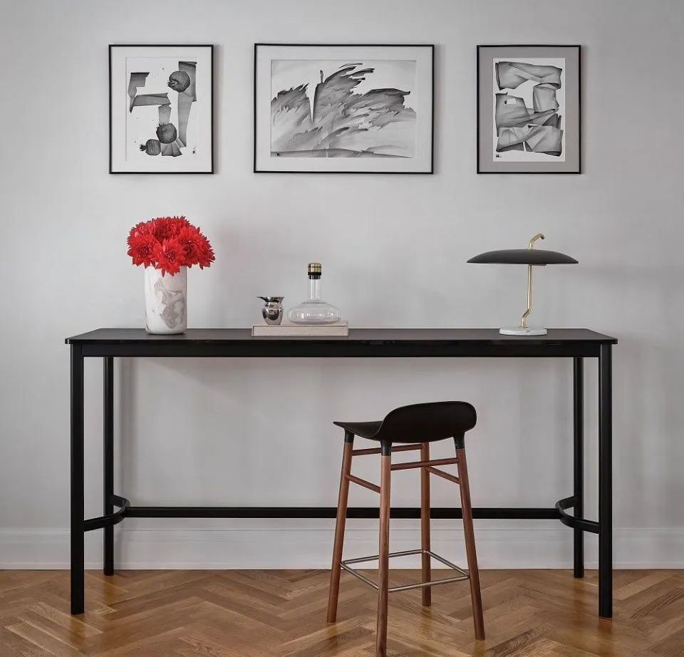 Полубарный стол Drip HW61 Black w. Nero Ingo Fenix Nano Laminate