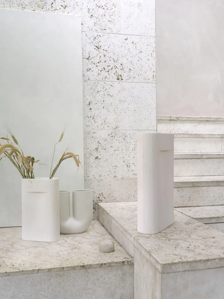 Ваза Ridge Medium White h35