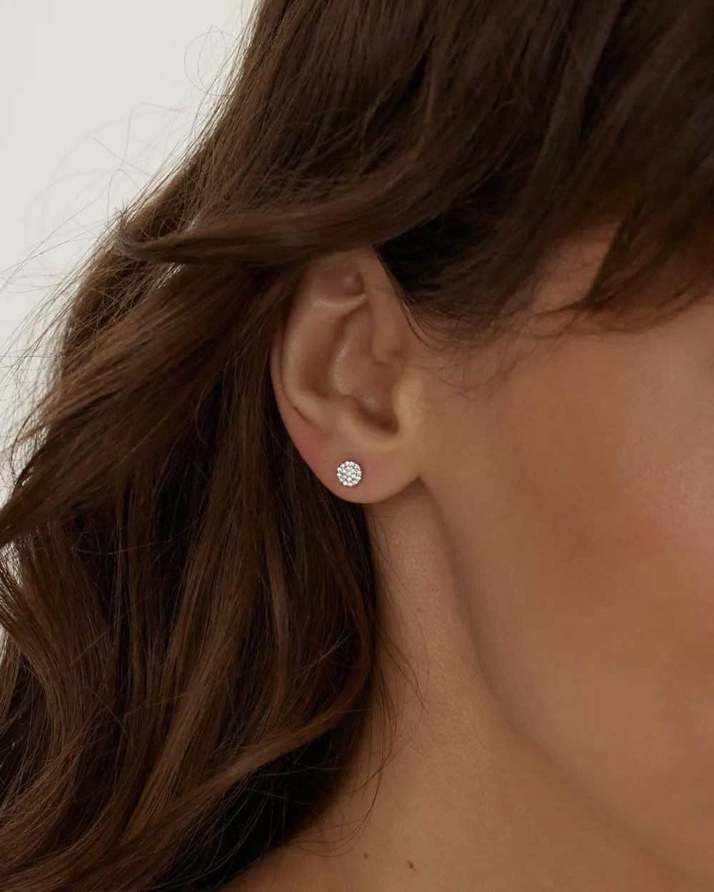 Серьга-диск 1919 с бриллиантами