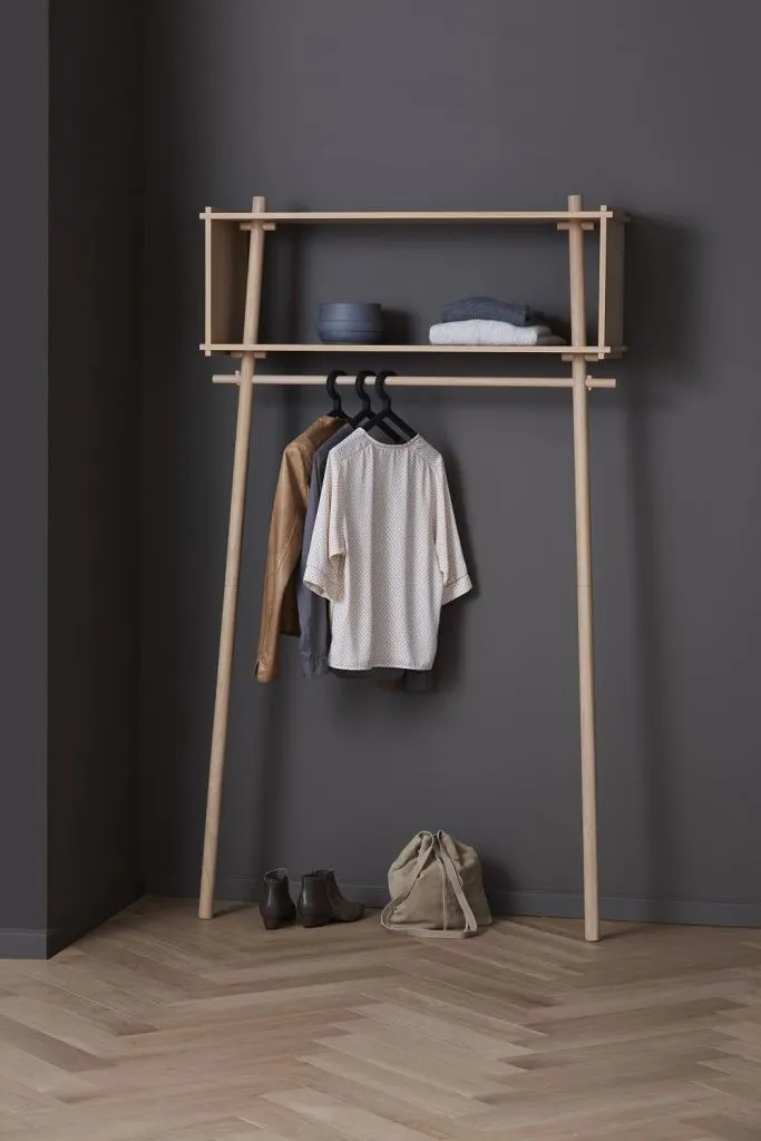 Вешалка для одежды Tojbox Wardrobe Large White Pigmented Oak
