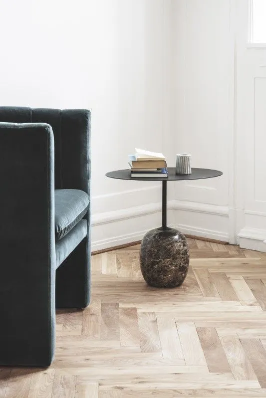 Столик Lato LN9  Warm Black & Emperador Marble Ø50