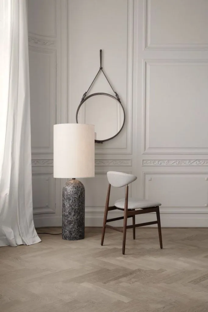 Зеркало Adnet Wall Mirror Circular Tan Leather Ø70