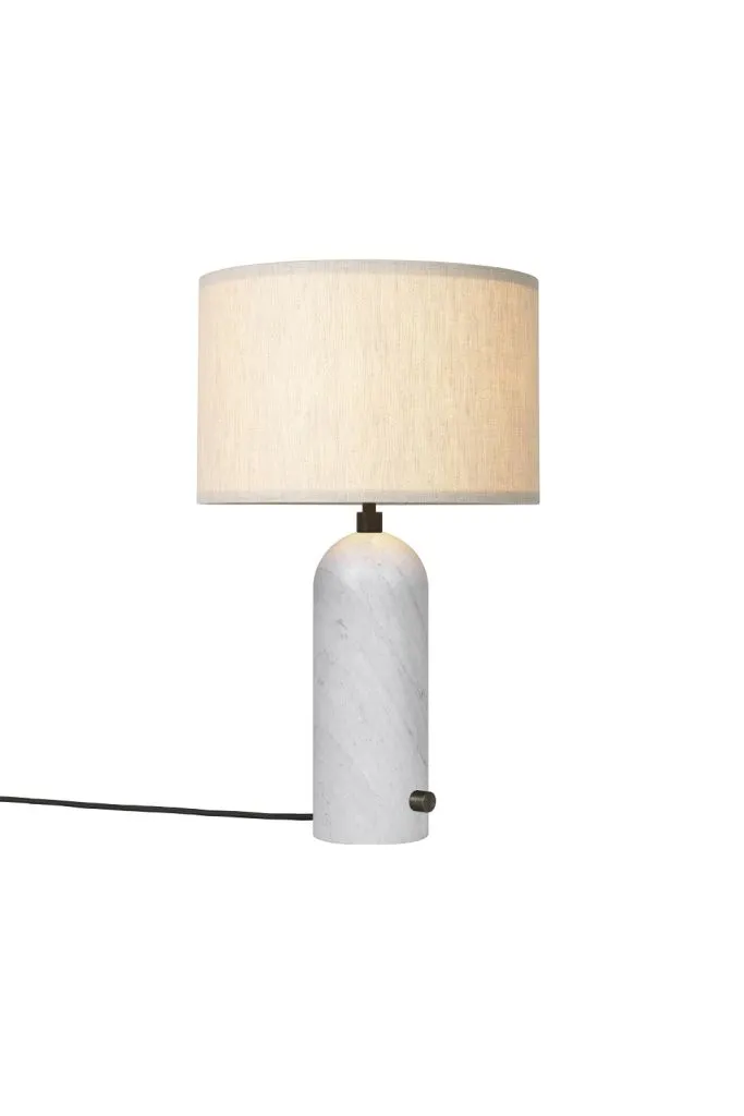 Светильник настольный Gravity Table Small Canvas Shade White Marble