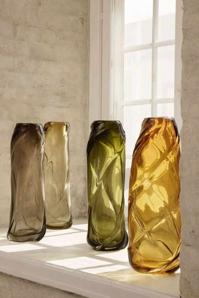 Ваза Water Swirl Smoked Grey