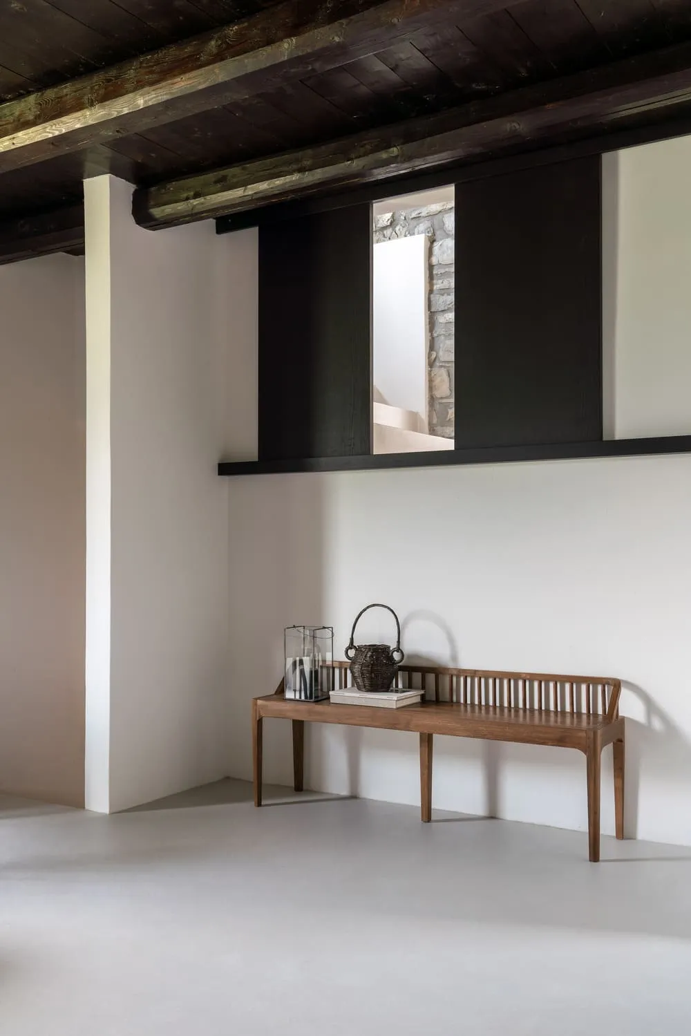 Скамья Oak Spindle Bench Reclaimed Teak