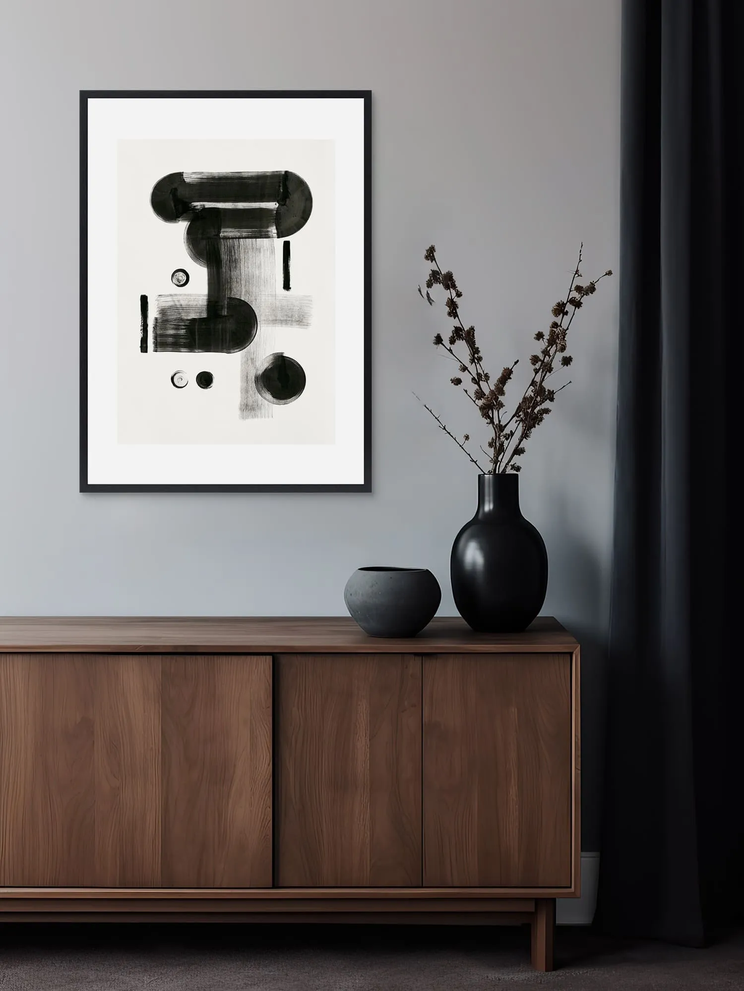 Арт-принт в багете Монохром-Траектория 60х80