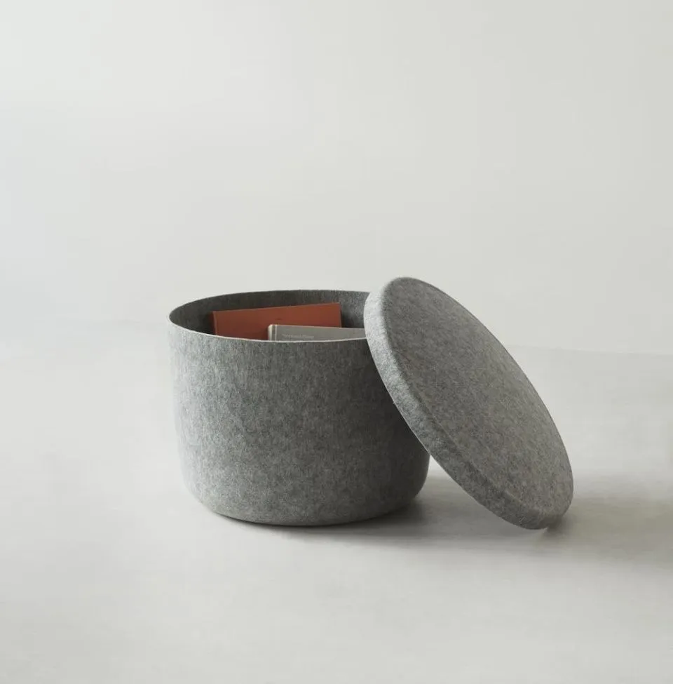 Пуф Hide Storage Pouf Small Grey