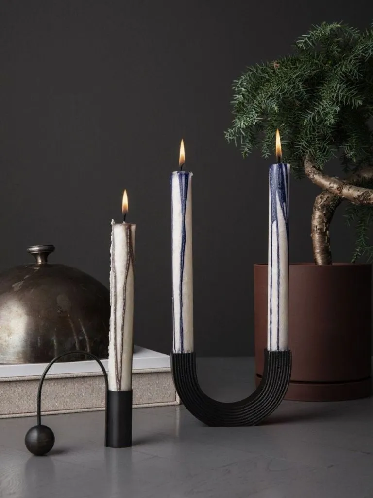 Подсвечник Balance Candle Holder Black Brass