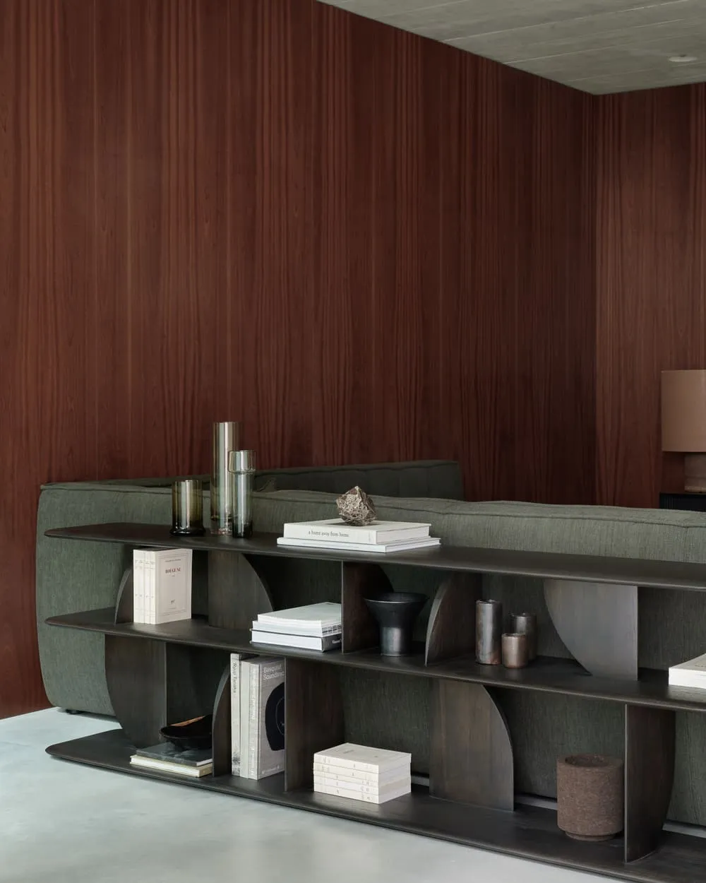 Консоль Geometric Sofa Console Teak Dark Brown