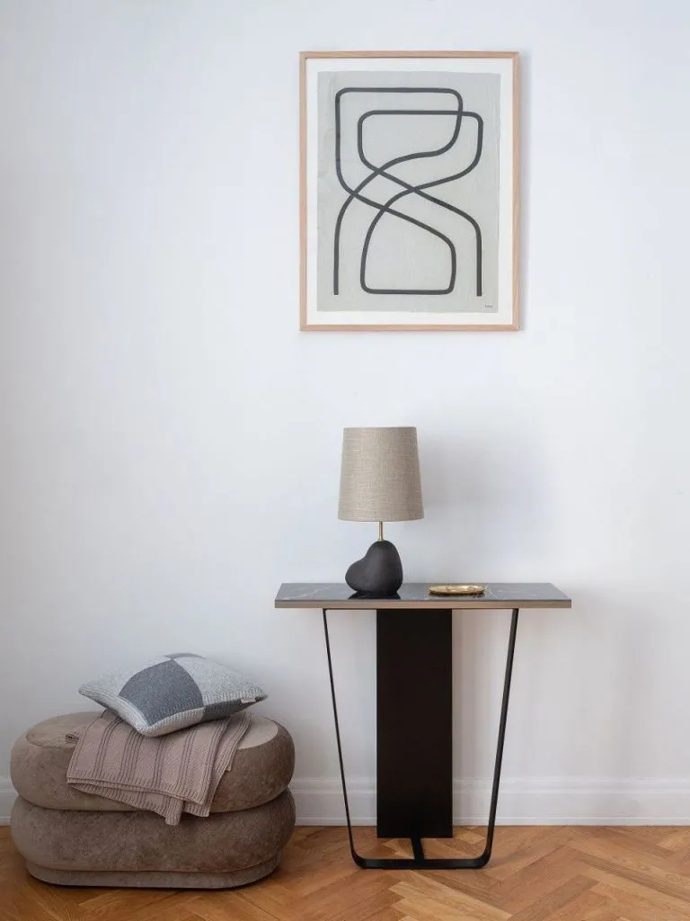 Консоль Horizon Console Small Black Saint-Laurent Marble