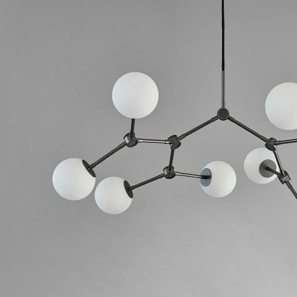 Светильник потолочный Drop Chandelier Bulp Mini Grey