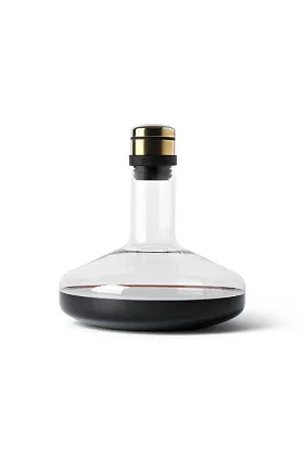 Декантер Wine Breather Carafe Deluxe Glass Clear Brass 1,4L