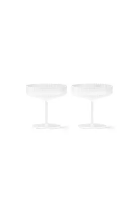 Бокалы для шампанского Ripple Champagne Saucers Frosted 2 шт