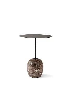 Столик Lato LN8 Warm Black & Emperador Marble Ø40
