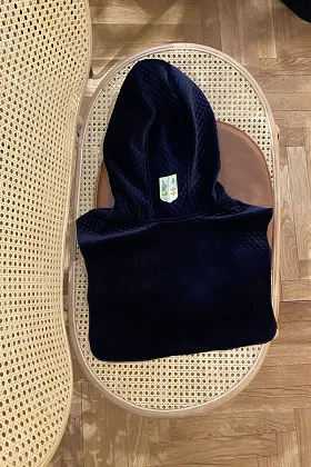 Худи синий бархат