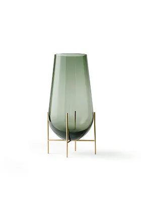 Ваза Echasse Vase Brass Green Smoked Small h28