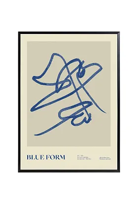 Арт-принт в раме Blue Form 01 by Alisha Bitsieva