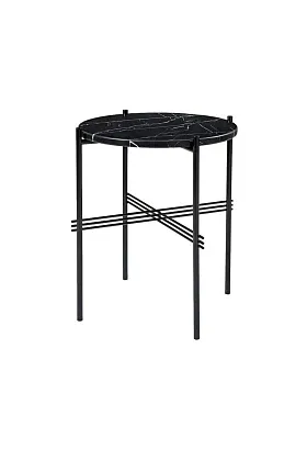 Столик TS Side Table Round Black Marquina Marble Black Ø40