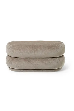 Пуф Oval Faded Velvet Beige