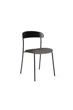 Стул Missing Chair Black Ash w. Black Frame Kvadrat Molly 2 170