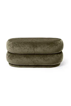 Пуф Oval Faded Velvet Forest