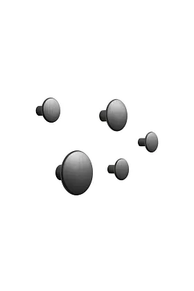 Набор крючков Dots Metal Color Black 5 шт