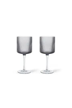 Бокалы Ripple White Wine Glasses Smoked Grey 2 шт