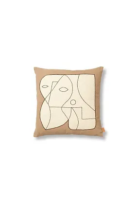 Подушка Figure Dark Taupe Off-White