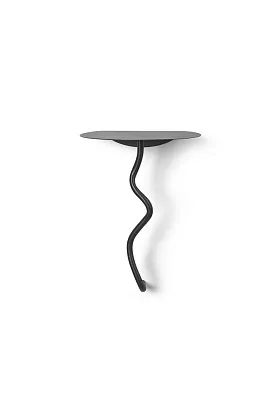 Столик настенный Curvature Wall Table Black Brass