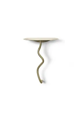Столик настенный Curvature Wall Table Brass