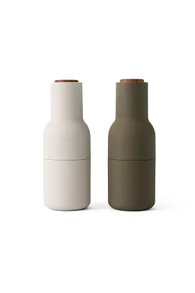 Набор измельчителей для соли и перца Bottle Grinder Hunting Green\ Beige Walnut Lid 2 pcs