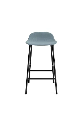 Полубарный стул Form Barstool Full Upholstery Remix 733 Black Steel 65 см