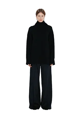 Свитер с рваным краем, черный S