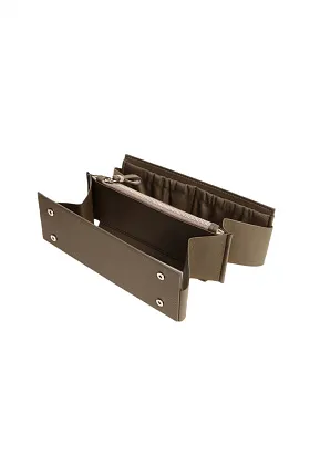 Вставка в косметичку кожаная тауп