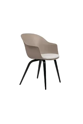 Стул Bat Dining Chair Upholstered Seat Wooden Base