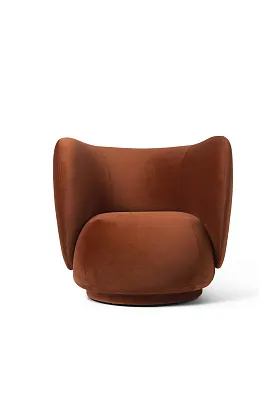 Кресло Rico Lounge Chair Rich Velvet Rust