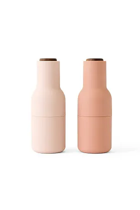 Набор измельчителей для соли и перца Bottle Grinder Nudes Walnut Lid 2 pcs