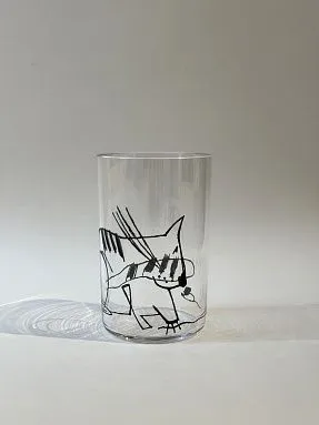 Стакан хрустальный из серии Коты - 1, авторская работа