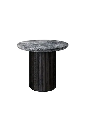 Столик Moon Lounge Table Round Grey Emperador Marble Brown Black