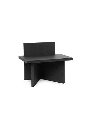 Столик для бумаг Oblique Stool Black Stained Ash