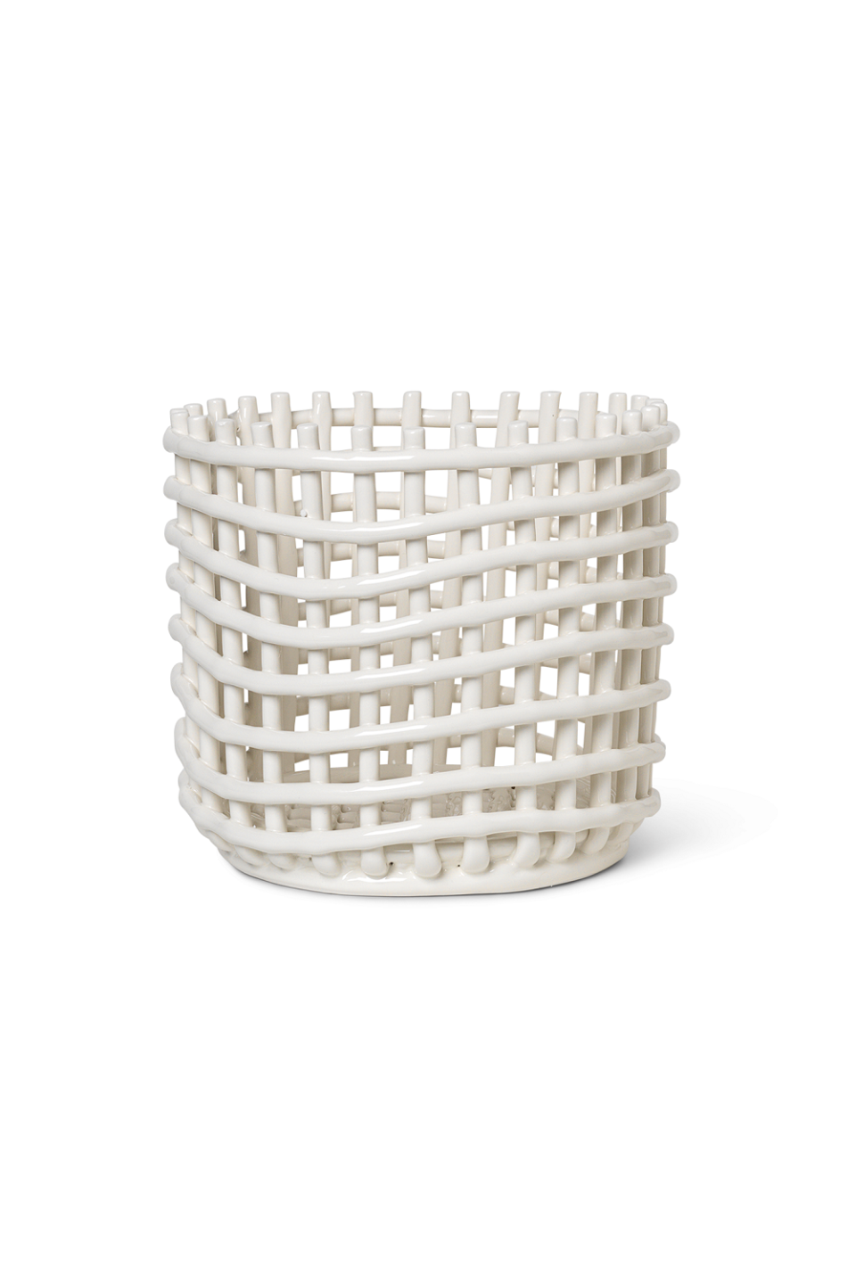 Корзина керамическая Ceramic Basket Large White
