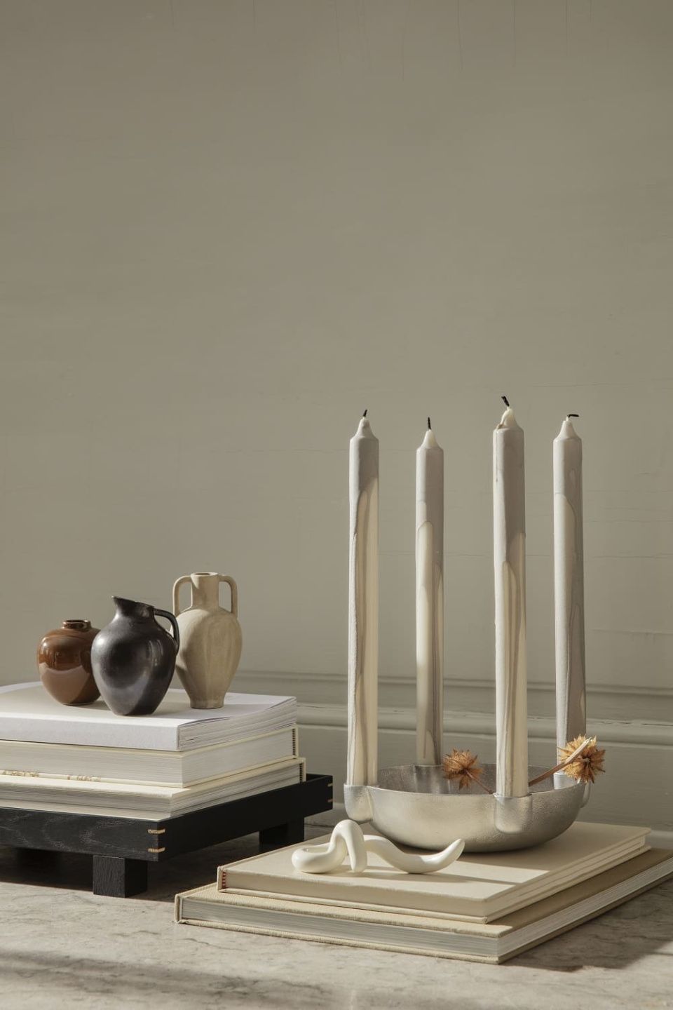 NY Набор свечей Dryp Candles Grey Set of 2