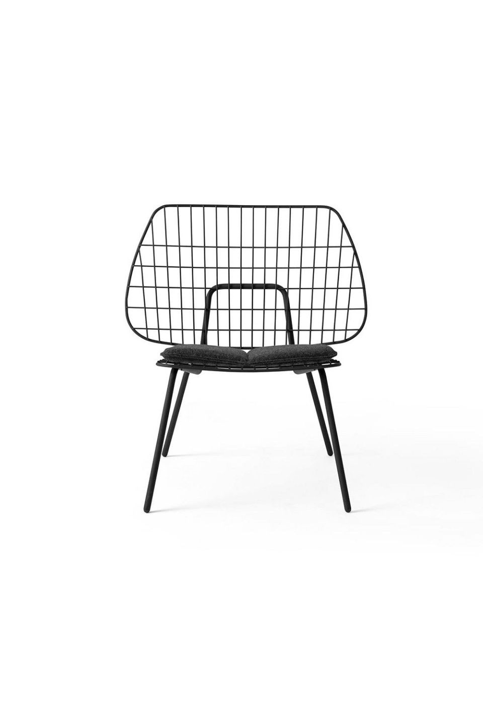 Стул WM String Lounge Chair Black Dark Grey Cushion