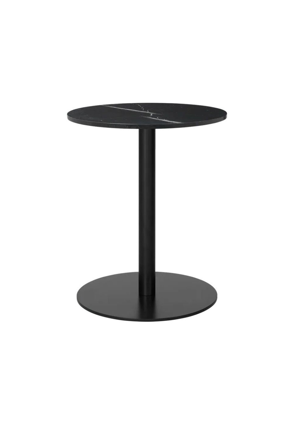 Стол Gubi 1.0 Dining Table Round Black Base Black Marquina Marble Ø60