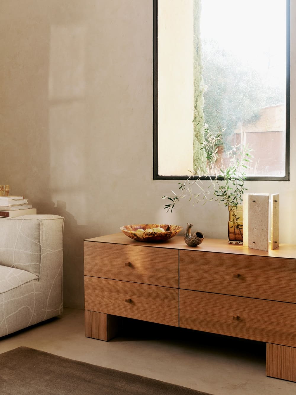 Комод Kuben Drawers 2x2 Natural Oak Veneer
