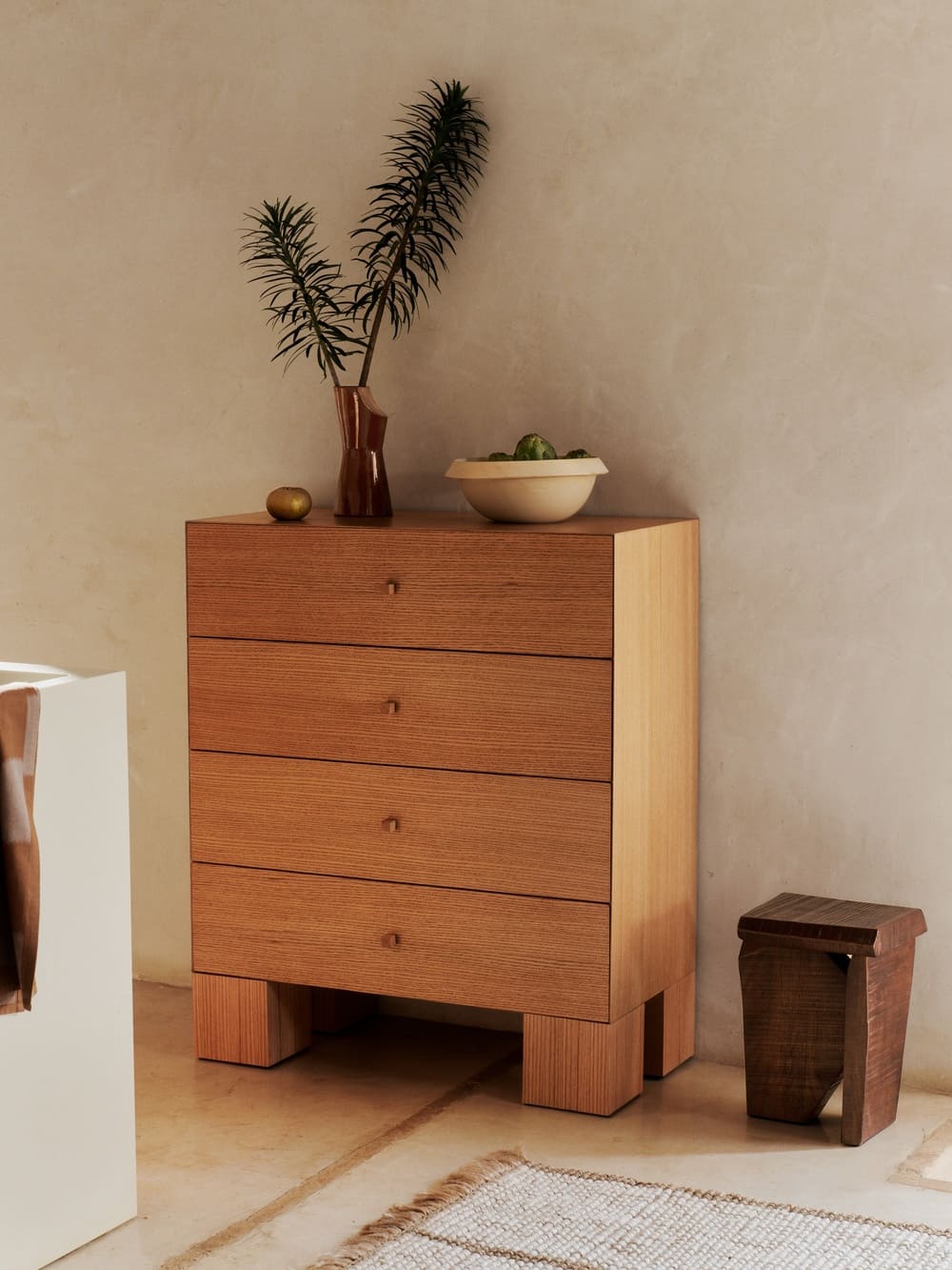 Комод Kuben Drawers 1x4 Natural Oak Veneer
