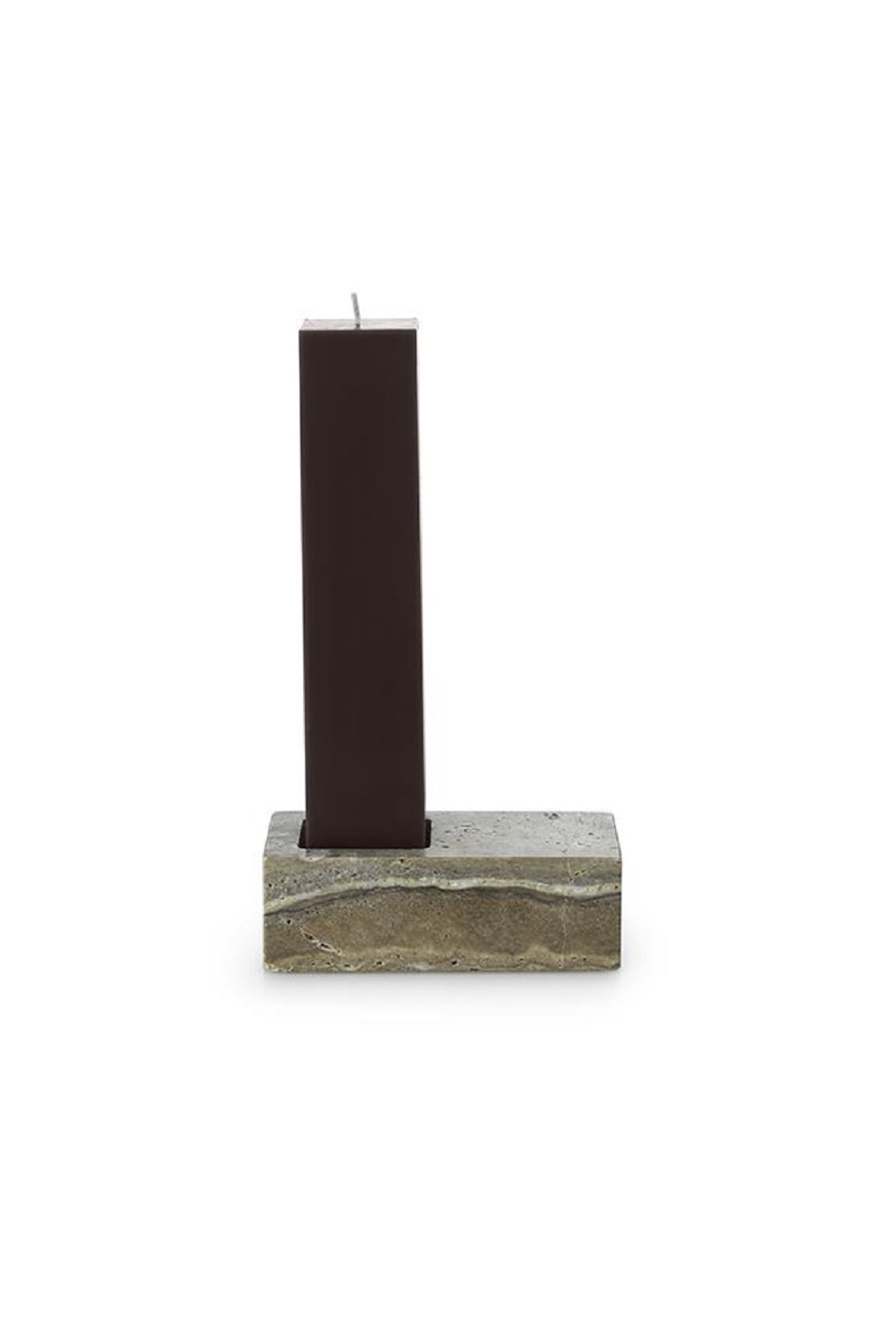 Подсвечник EVEN CANDLE HOLDER Silver Travertine