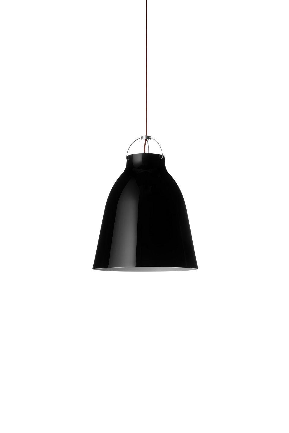 Светильник потолочный Caravaggio Black High-Gloss Lacquer Red Cord 16 см