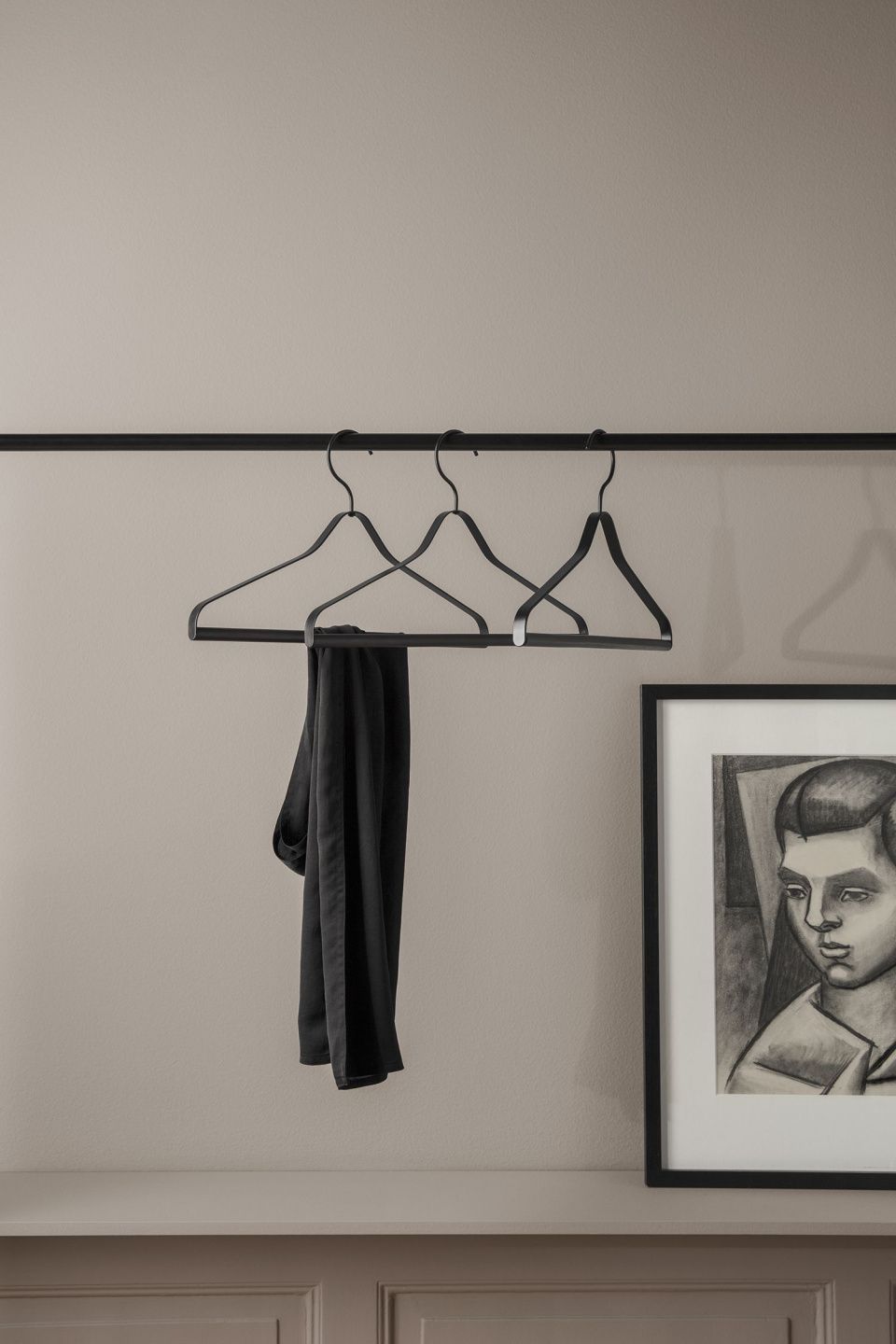 Плечики для одежды Coat Hanger Black 3 шт